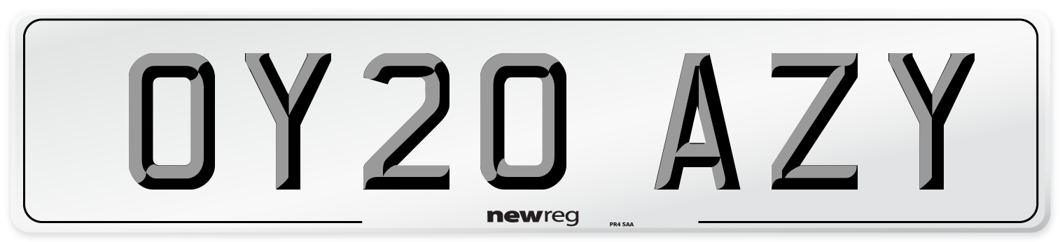 OY20 AZY Number Plate from New Reg